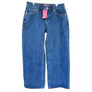 Edikted Women's Blue Washed Wide-Leg Denim Jeans Size Small New With Tags